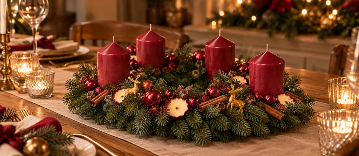 Handgebundene Adventskränze von Blumen Komander - online bestellen und deutschlandweit liefern lassen